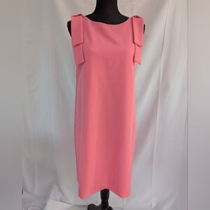 ABBEY GLASS Pink Bow Shift Dress - Size S‎ Barbiecore